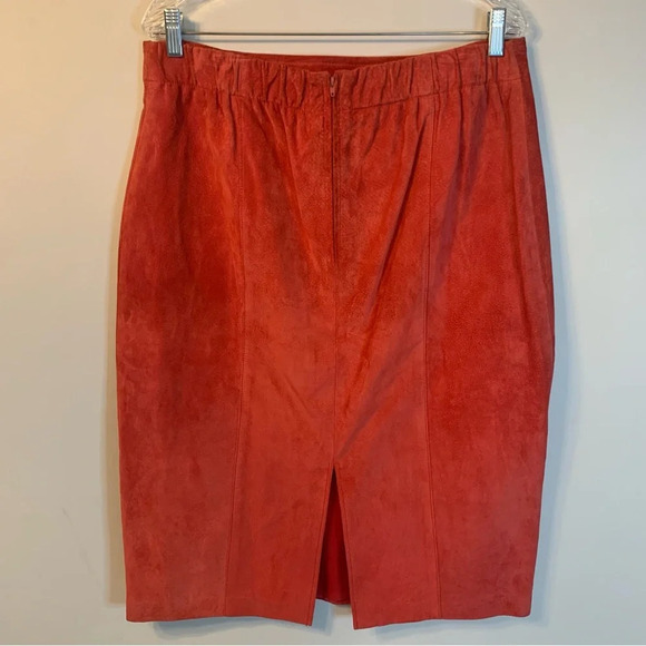 Danier Suede Leather Midi Skirt 00 - Picture 2 of 7